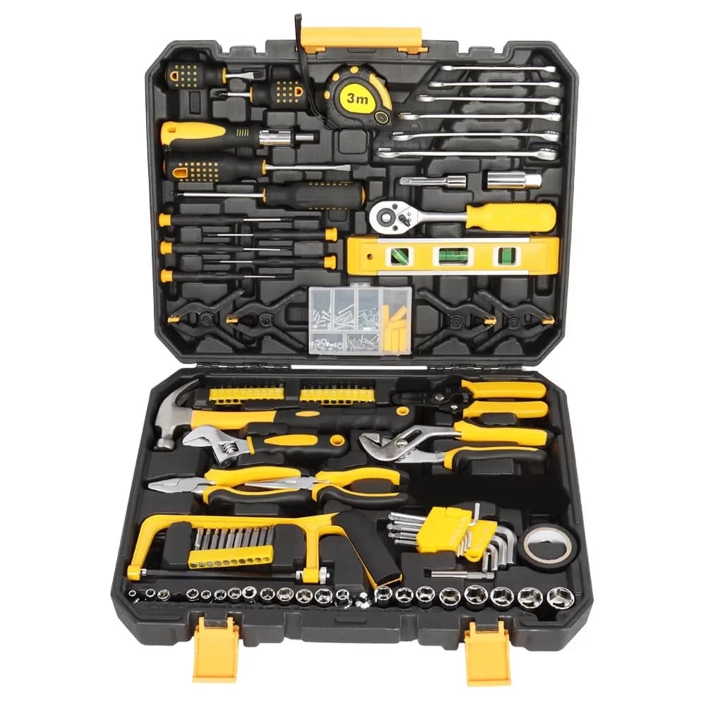 158 Pcs Heavy Duty Carbon Steel All - in - one Tools Set with Portable Toolbox