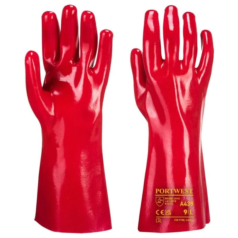 Red PVC Gloves