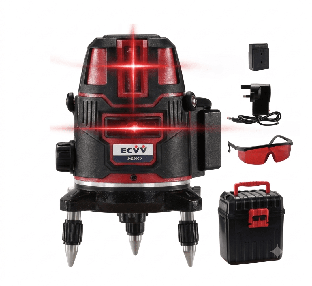 Laser Level 5 Line Red With Tripod